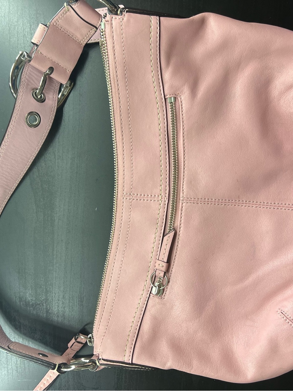 Coach Leather Shoulder Bag in Blush Pink - Picture 3 of 8